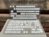 136 piece PBT keycaps set - White with black font Model