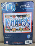 KINDNESS IS CONTAGIOUS 2003 Jiffy Stamped Cross Stitch Kit 16747 7??x5?? Dimension Model