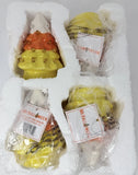 Mr. Christmas Halloween Candy Corn Tree Light Up Ceramic Display, Set Of 4 Model