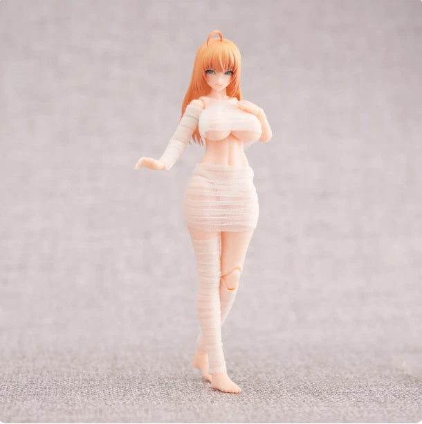1/12 Mecha Girl Bandage Outfit, Fits 6" SHF Figma Snail Shell Figure Model