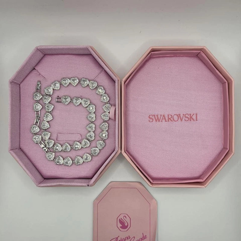 Swarovski Ariana Grande Heart Tennis Necklace Charms