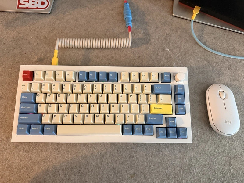 Custom Keychron GMK Godspeed Keyboard with matching Aviator Cable (Read Desc) Model