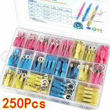 250pcs Heat Shrink Wire Connector DIY Kit Waterproof Marine Automotive Terminals Model