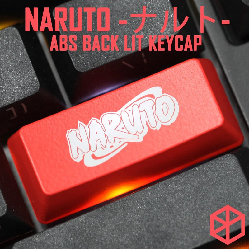 NOVELTY SHINE THROUGH KEYCAPS ABS ETCHED BLACK RED ESC THE SHARINGAN NARUTO Model