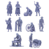 Outland Models Miniatures Old West People Figure Set(Working) 1:64 S Scale Model