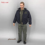 Action Figure 12" Male Clothes Accessory 1/6 Black Pilot Jacket Coat Model Model