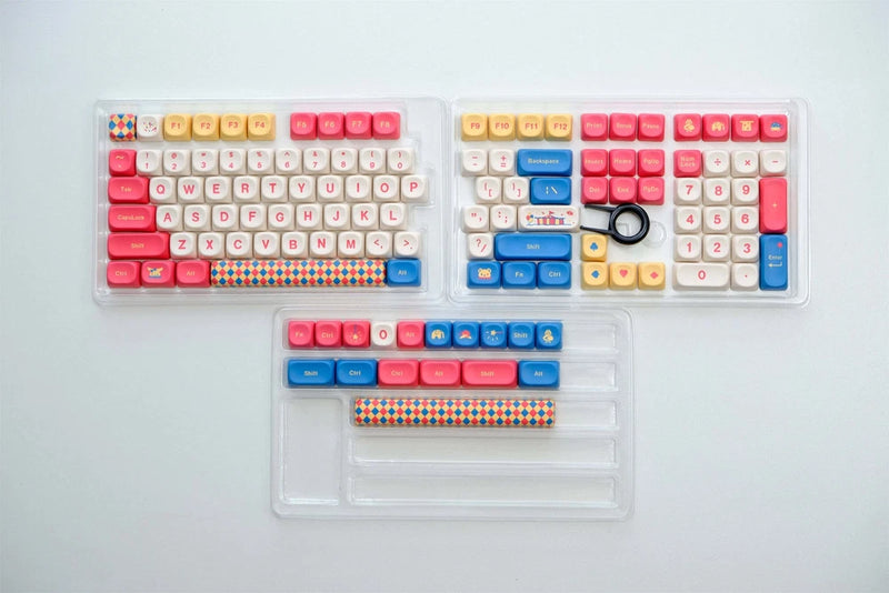 126 Keys Circus Theme MOA Profile Dye-subs PBT Keycap Set Model