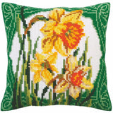 CdA stamped cross stitch kit cushion "Narcissus " 5287, 40x40cm, DIY Model