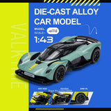 1:43 Scale Aston Martin Valkyrie V12 Miniature Model Alloy Diecast Car Toys Model
