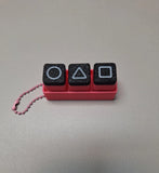 Squid Game Mechanical Keycap Fidget Toy - Stress Relief Finger Button Keychain Model