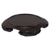 Dark Brown Reusable Wood Display Stand for Vase Bonsai Crystal Ball Model