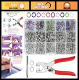 200 Sets Metal Snaps Buttons with Pliers Tool Kit for Sewing & Crafting - 10 Col Model
