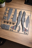 3D Printed C-130J Super Hercules Model Kit DIY Military Transport Aircraft Build Model