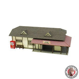 Sankei 1/150 Nostalgic Diorama Station Building H Paper Craft Kit New Model