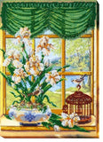 Bead embroidery kit Outside the window needlework kit canvas beadwork pattern Model