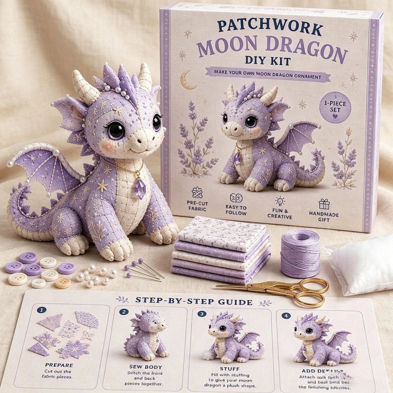 DIY Fabric Dragon Patchwork Sewing Kit, Fantasy Animal Craft Project Gift Model