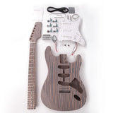 Diy  electric st guitar kits zebrawood with all hardware Model