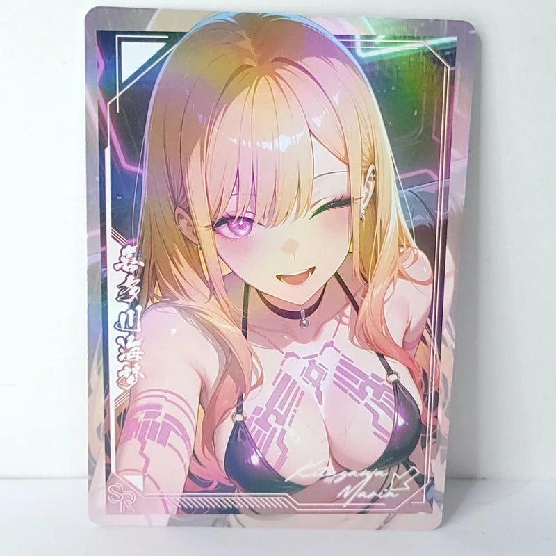 Marin Cyberpunk Style Waifu Card Anime Girl Wall Art Oversized Board A5 Model