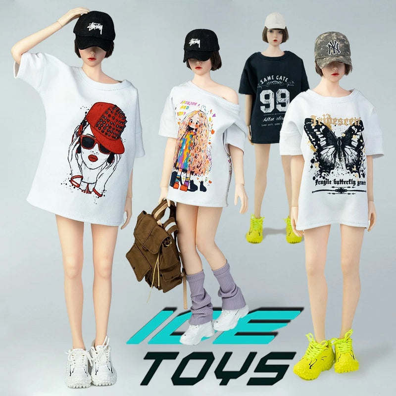 ICE TOYS  1/6 Female Loose Hip Hop Long T-Shirt Clothes Model For 12" Figure Model