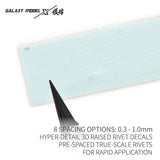Galaxy G48112-116 1/48 HYPER-DETAIL 3D RAISED RIVET DECALS Model