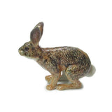 Northern Rose Cottontail Rabbit - Home Decor - Miniature Porcelain Figurine Model