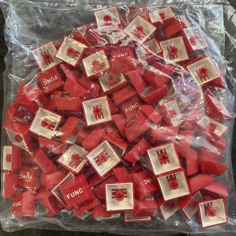 50 Vintage Red Function (FUNC) Keycaps Model