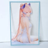Kokomi Waifu Card Anime Clear Acrylic Glitter Girl Wall Art Oversized Board A5 Model