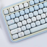 Cute Blue Cat MOG Profile Dye Sublimation PBT Keycap Set Kawaii Keycaps Model