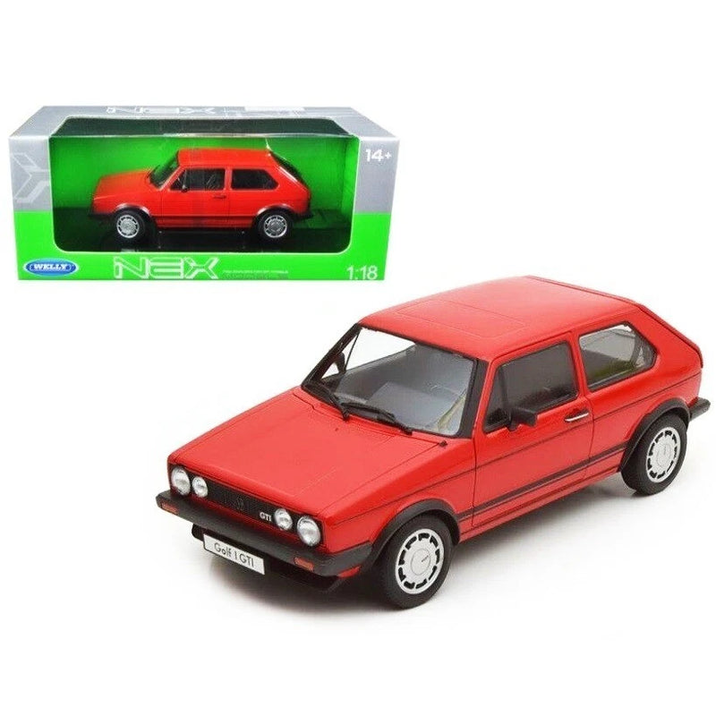 Volkswagen Golf 1 GTI 1/18 Red Diecast Model Car Welly 18039-7D1 Model