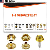 350 Pcs Boat Cover Snaps, Canvas Snap Kit & Button 100 Set Heavy Gold Model