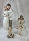 Willow Tree Family Figurine Lot of 4 - Together, Quietly, Boys & Toddler Display Model