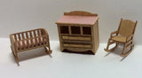 Quarter Inch 1:48th Traditional Nursery Room Furniture Kit Model