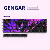Gengar Themed PBT Keycaps Side Engraved Translucent 129/68 Key Set Model