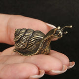 Brass Snail Statue Ornament Insect Animal Statue Toys Desktop Decoration* Model