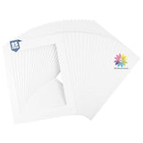 25 Pack 11x14 White Photo Mat Boards Fits 8x10 DIY Picture Framing Frame Matting Model