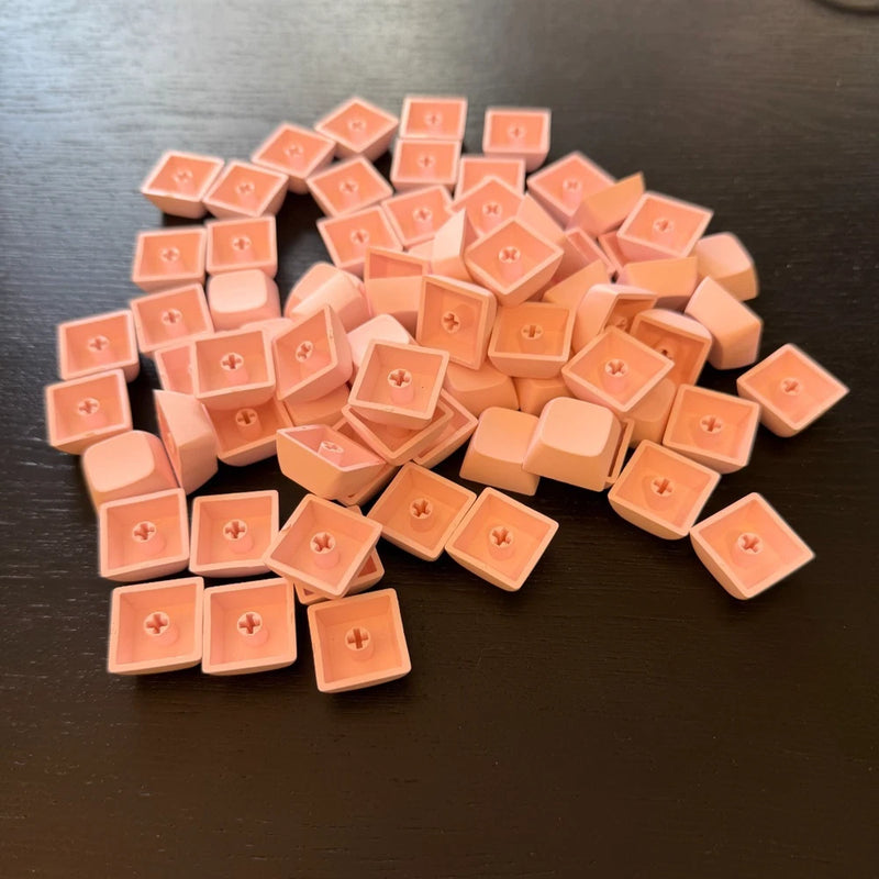 80x Pink Blank XDA Profile 1U Keycaps MX Mechanical Keyboard Unused Old Stock Model