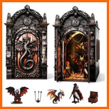 3D Puzzles for Adults Book Nook Kit, Dragon Treasure Labyrinth DIY Miniature ... Model