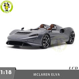 1/18 LCD McLaren ELVA Gray Diecast Model Car Gifts For Father Friends Model