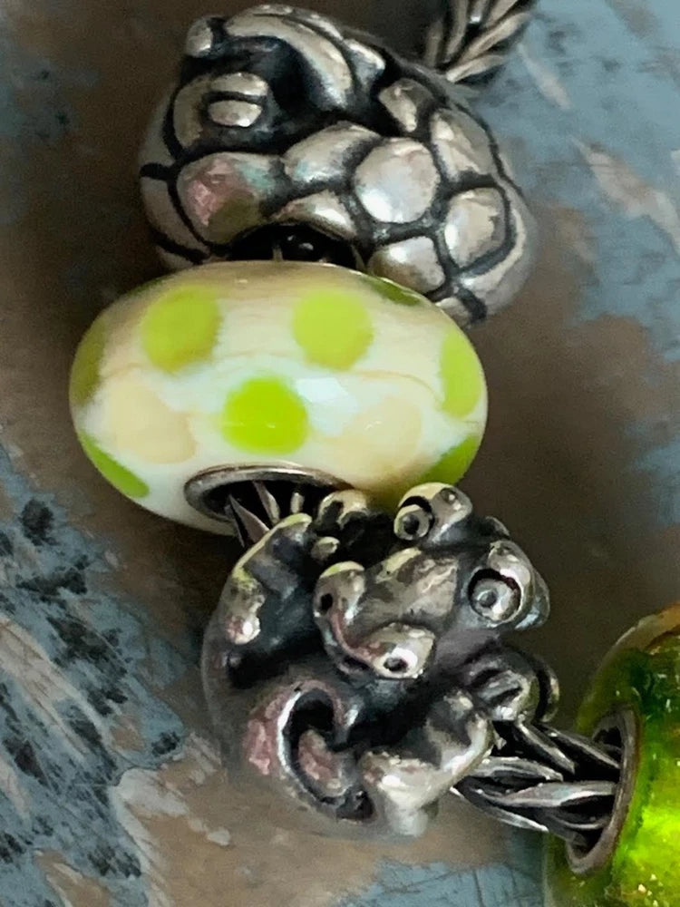 Authentic Trollbeads EASTER DRAGON Silver Charm ~ One bead only ~ HTF ~ Charms