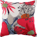 DIY Needlepoint Pillow Kit Cross Stitch Cushion Set Embroidery 15 in Gifts Decor Model