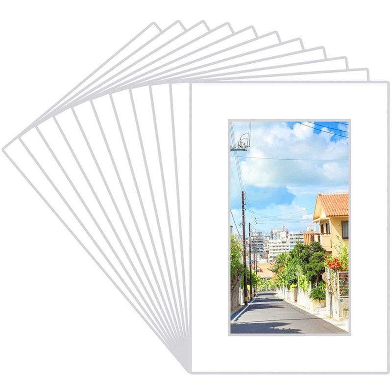 15 Pack 4x6 White Picture Mats, Frame Mattes for 3x5 Pictures Display Photo F... Model