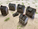 5 x 20mm European prepainted building kits Set B Model