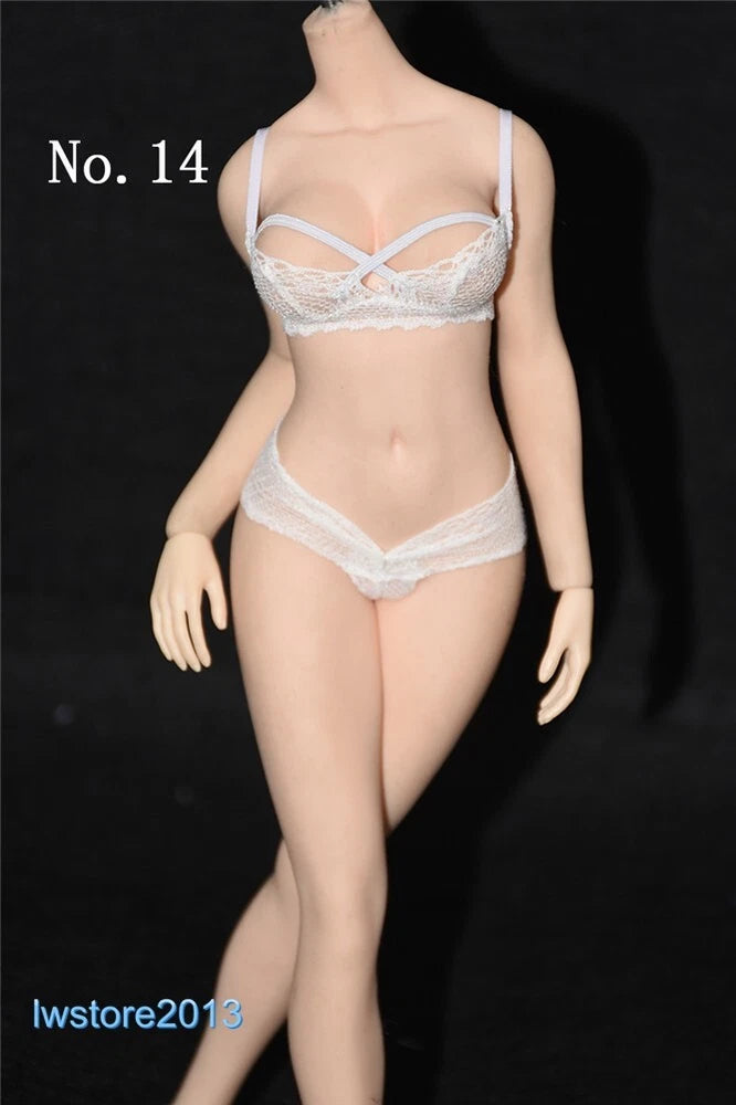 1:6 White Bras Briefs Underwear Clothes For 12" Female PH TBL JO Figure Body Toy Model