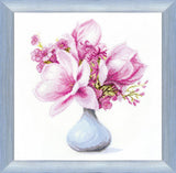 DIY Counted Cross Stitch Kit "Magnolia" 10.6x11.4 in / 27.0x29.0 cm Model