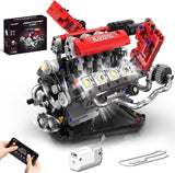 Mini V8 Engine Model Kit That Works for Adults Boys Kids,660Pcs Model