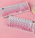 OEM Translucent Keycaps for Gaming Mechanical Keyboard Sakura Pink Gradient PBT Model