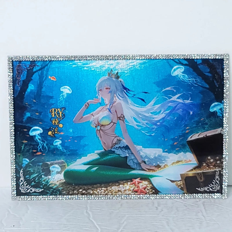 Jingliu Mermaid Jewel Premium Waifu Card Anime Girl Wall Art Oversized Board A5 Model