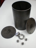 DIY Custom Oil Tank kit 5" flat end cap, chopper, bobber, rigid, bag harley bsa Model