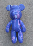 DIY Fluid Art Bear Blue 9in Figurine Model