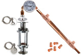 2" Tri Clamp Sight Glass & Copper Reflux Still - DIY Kit - Distill from Beer Keg Model